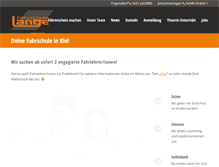 Tablet Screenshot of fahrschule-lange-kiel.de